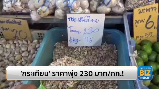 ‘กระเทียม’ ราคาพุ่ง 230 บาท/กิโลกรัม!!