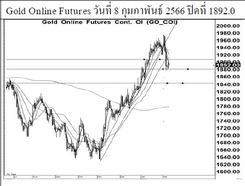 Daily Gold Futures (วันที่ 9 กุมภาพันธ์ 2566)