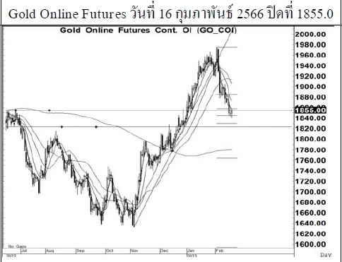 Daily Gold Futures (วันที่ 17 กุมภาพันธ์ 2566)
