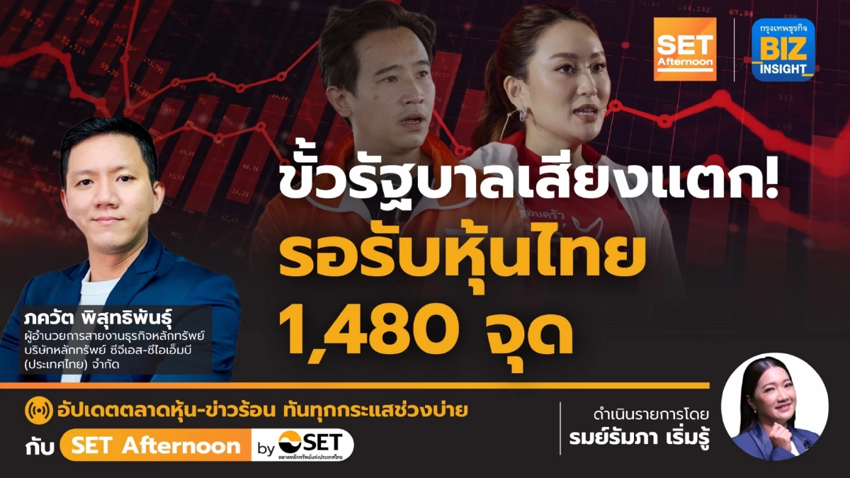 ขั้วรัฐบาลเสียงแตก! รอรับหุ้นไทย 1,480 จุด l SET Afternoon l 17 พ.ค. 66