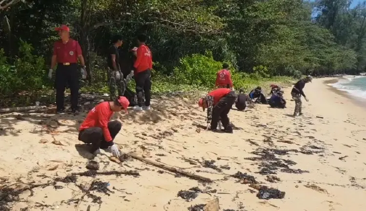 เจ้าท่าภูเก็ต เอาผิดเรือปล่อยน้ำมันลงทะเล ประสาน GISTDA ตรวจสอบภาพถ่ายดาวเทียม