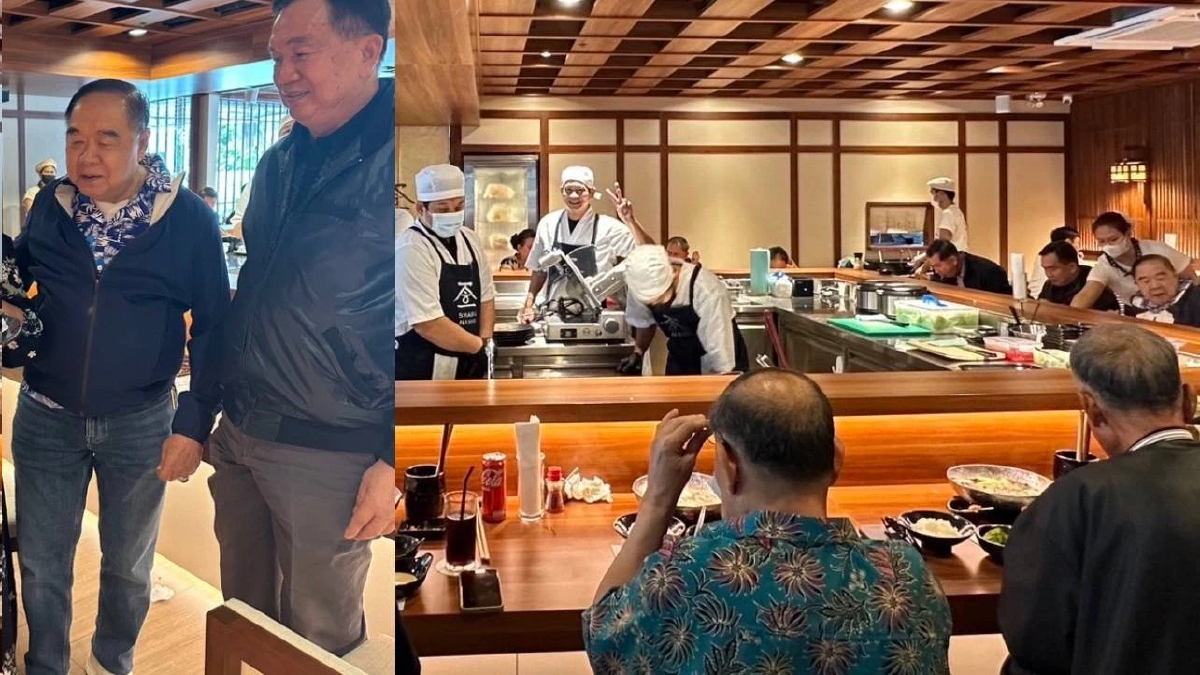 “บิ๊กป้อม” โผล่ร้านชาบู นุ่งยีนส์โชว์ฟิต หลังเก็บตัวเงียบ