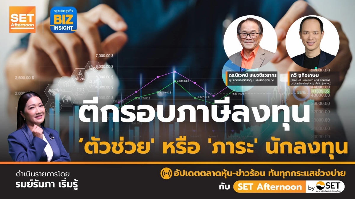 ตีกรอบภาษีลงทุน ‘ตัวช่วย’ หรือ ‘ภาระ’ นักลงทุน l SET Afternoon l 23-10-66