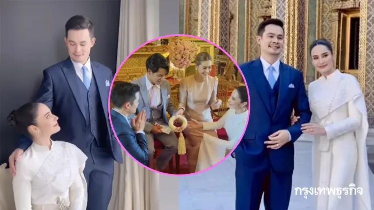 'เจเจ' น้องชาย เอมี่ กลิ่นประทุม ควง แพรเอมเมอรี่ วิวาห์หวานเรียบง่ายแบบไทยๆ
