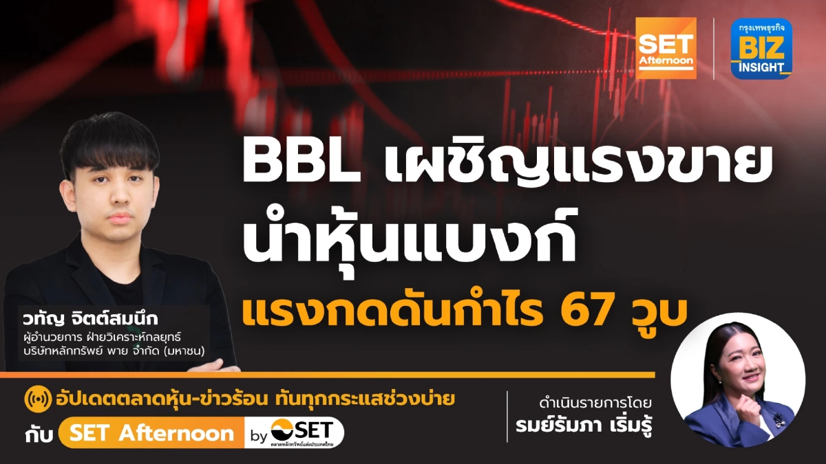 BBL เผชิญแรงขาย นำหุ้นแบงก์ แรงกดดันกำไร 67 วูบ l SET Afternoon | 18 ม.ค.67