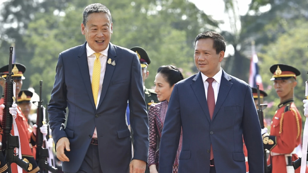 ‘เศรษฐา-ฮุน มาเนต’ แถลงร่วม ไม่ยอมให้ใช้ไทย แทรกแซงกิจการภายในเพื่อนบ้าน