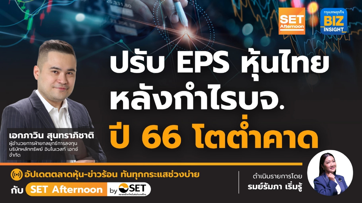 ปรับ EPS หุ้นไทย หลังกำไร บจ. ปี 66 โตต่ำคาด l SET Afternoon | 5 มี.ค.67