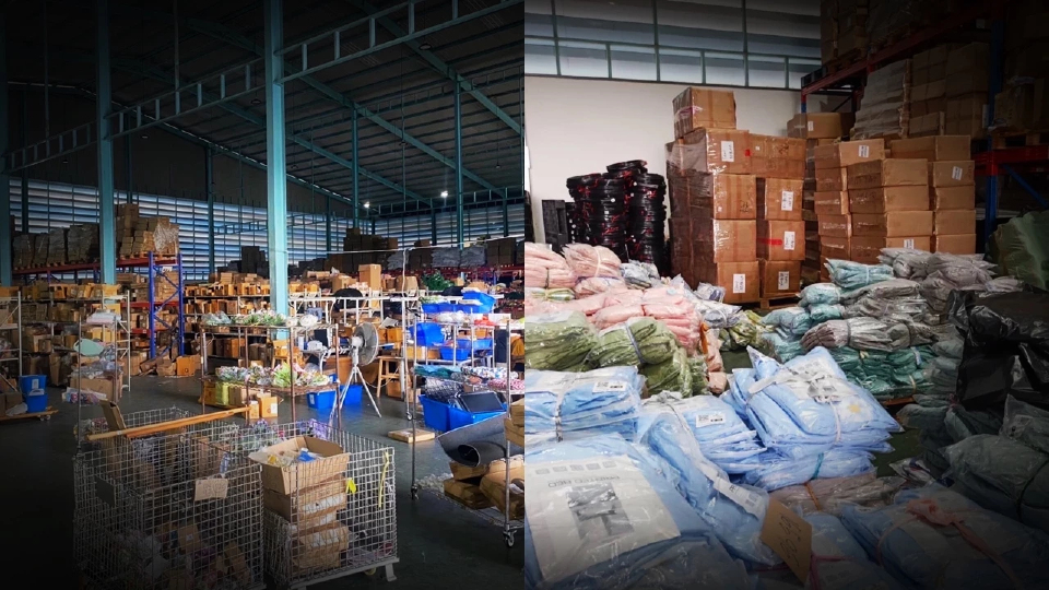 บุกสมุทรปราการ จับสินค้าหนีภาษี ไม่ได้มาตรฐาน ยึดของกลาง 100,000 ชิ้น