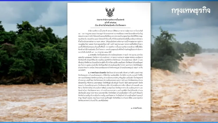 ประกาศพื้นที่ 44 จังหวัด 15-20 ก.ค. ระวังอ่างเก็บน้ำล้น เสี่ยงน้ำท่วมฉับพลัน