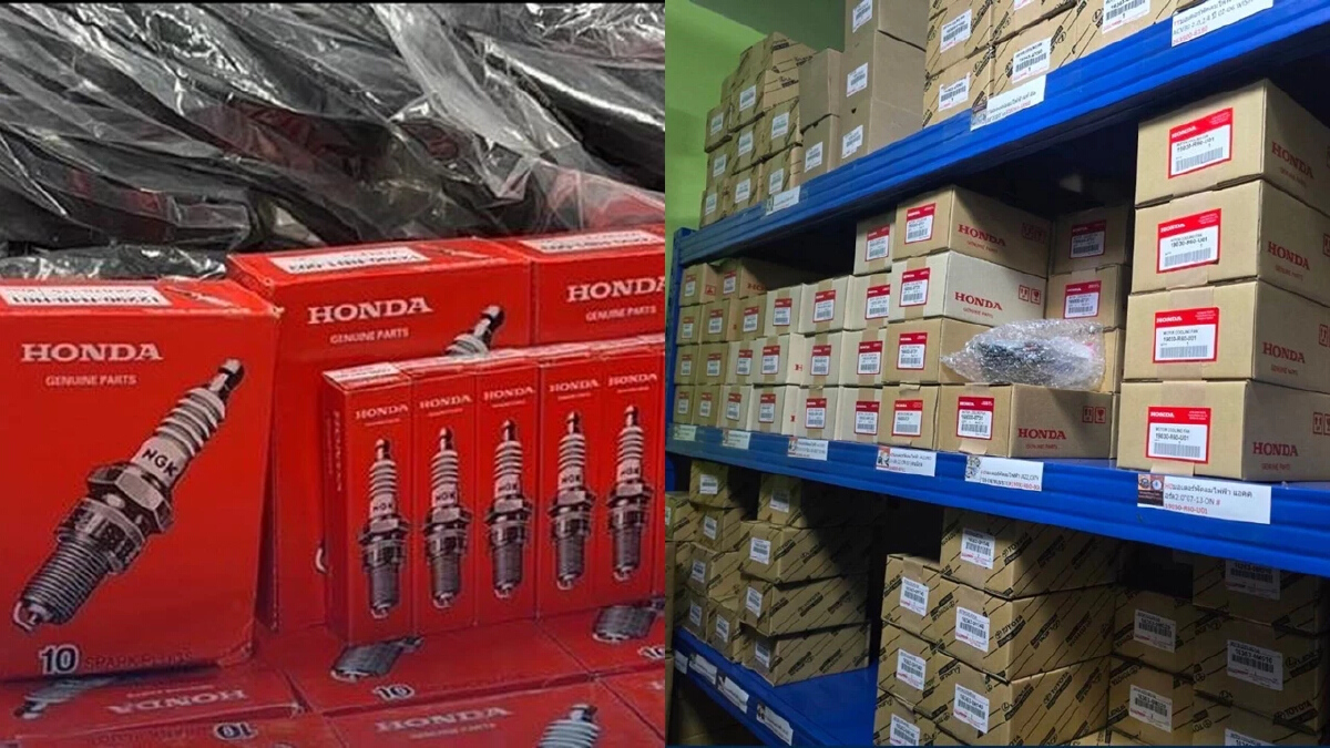 เปิดร้านค้าออนไลน์ ขายอะไหล่รถยนต์ปลอมยี่ห้อ HONDA บุกจับที่สมุทรสาคร
