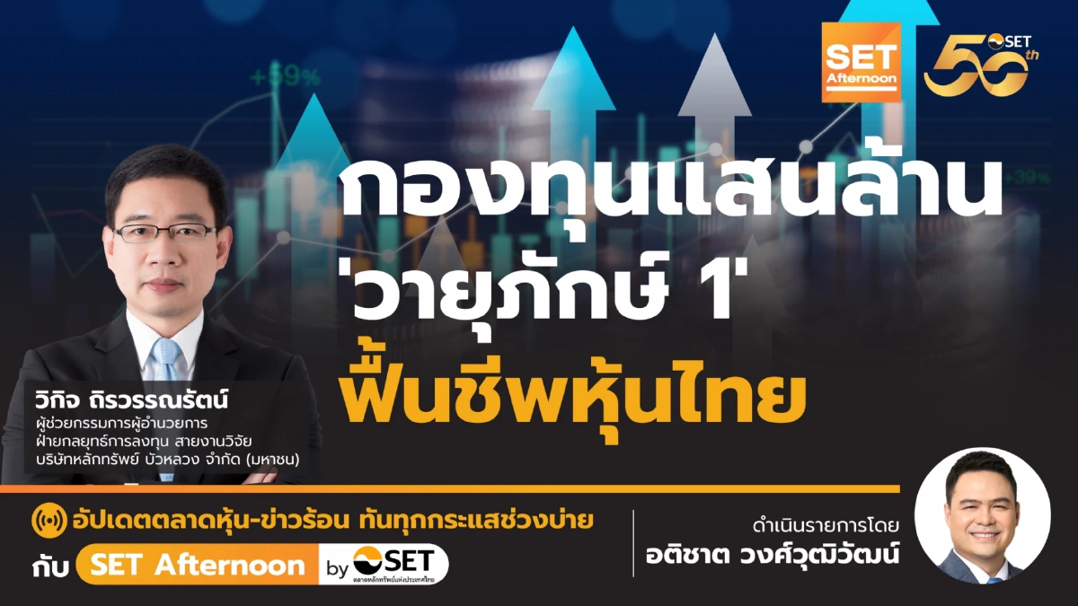 กองทุนแสนล้าน 'วายุภักษ์ 1' ฟื้นชีพหุ้นไทย | SET Afternoon | 13-8-67
