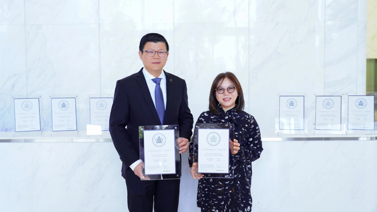 วัน แบงค็อก ได้รับการรับรองระดับโลกจาก WiredScore และ SmartScore ระดับ Platinum