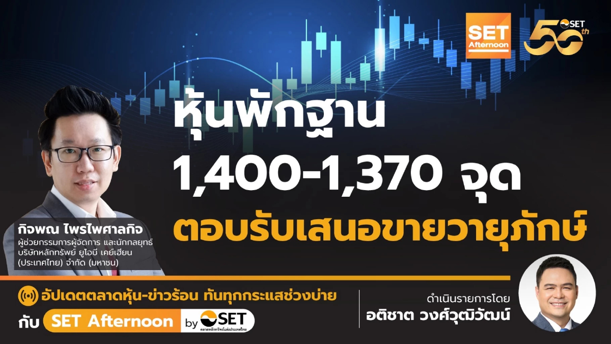 หุ้นพักฐาน 1,400-1,370 จุด ตอบรับเสนอขายวายุภักษ์ | SET Afternoon | 9-9-67