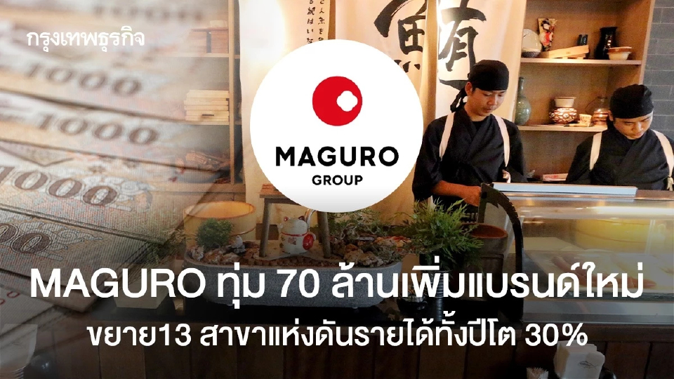 MAGURO ทุ่ม 70 ล้านเพิ่มแบรนด์ใหม่ ขยาย13 สาขาดันรายได้ทั้งปีโต 30 %