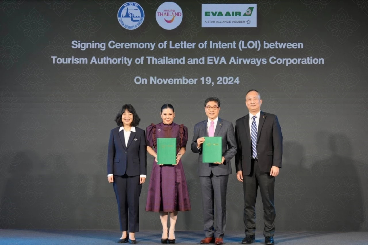 ททท. ผนึก EVA Air ผลักดัน ‘ไทย’ จุดหมายปลายทางด้านท่องเที่ยวยอดนิยมระดับโลก