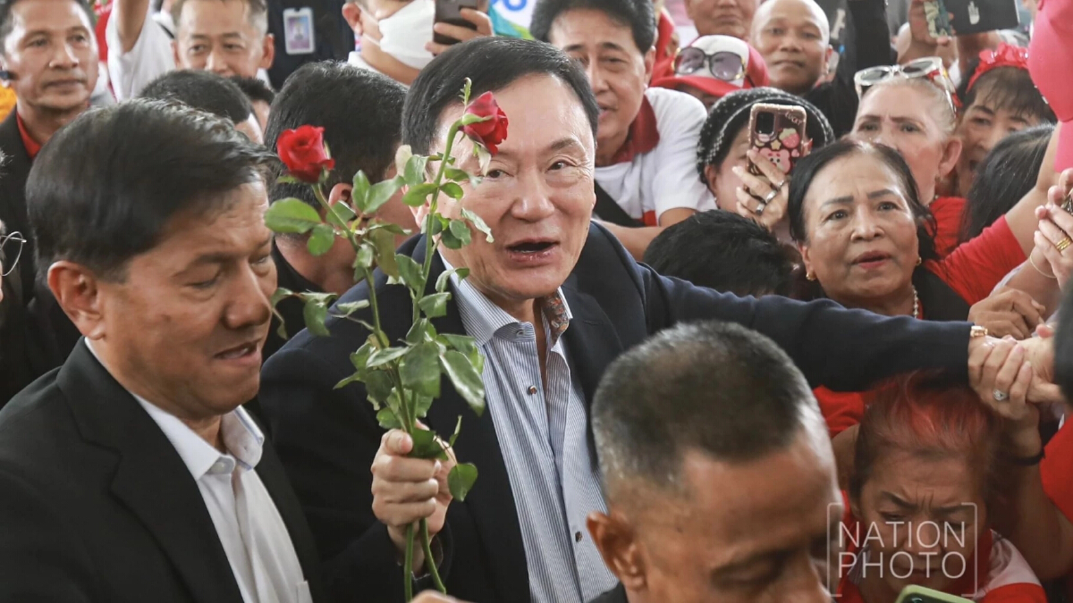 ‘ทักษิณ’ ปราศรัยหาเสียง เลือกตั้ง นายกอบจ.อุดรฯ ได้ ชูศักดิ์ ชี้ เคยทำมาแล้ว