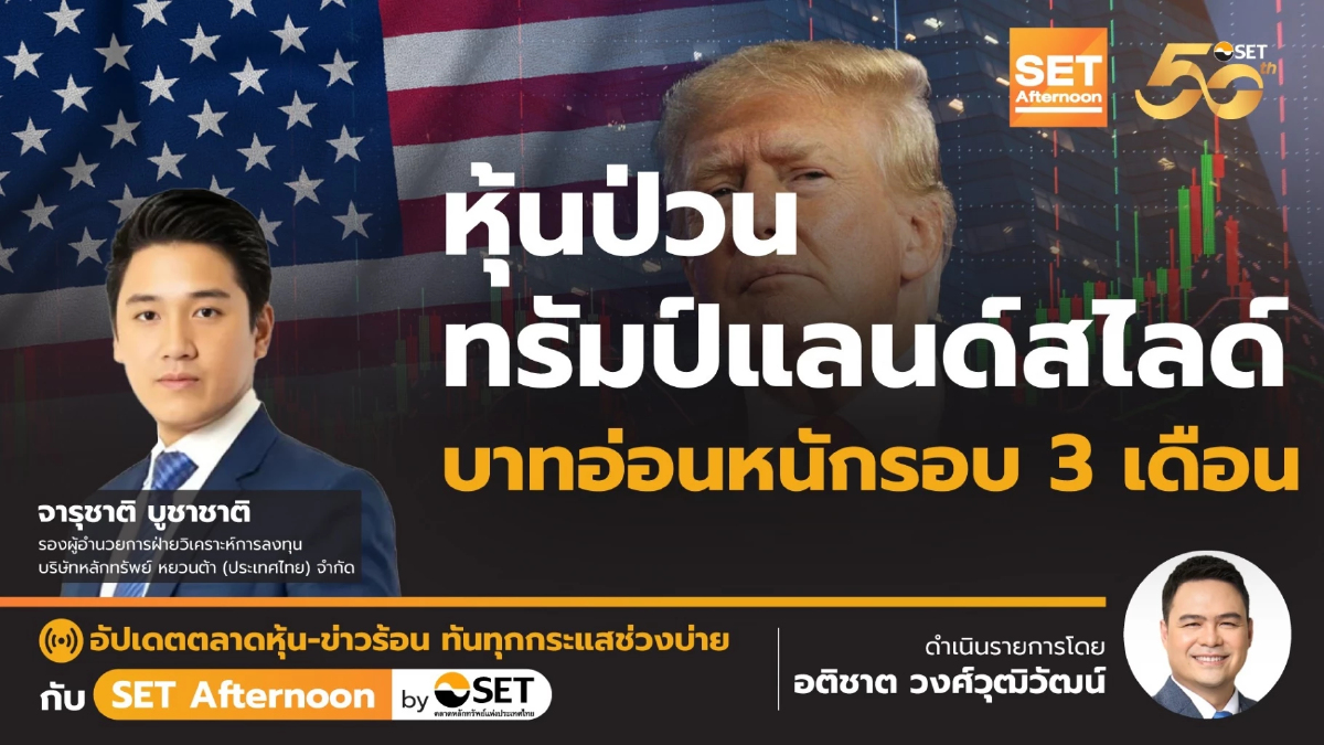 หุ้นป่วน ทรัมป์แลนด์สไลด์ บาทอ่อนหนักรอบ 3 เดือน | SET Afternoon | 14-11-67