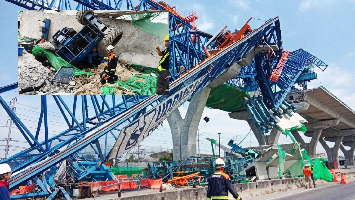 อัปเดต เครนถล่มพระราม 2 ตาย 5 เจ็บ 9 เร่งหา-จับสัญญาณผู้รอดชีวิต