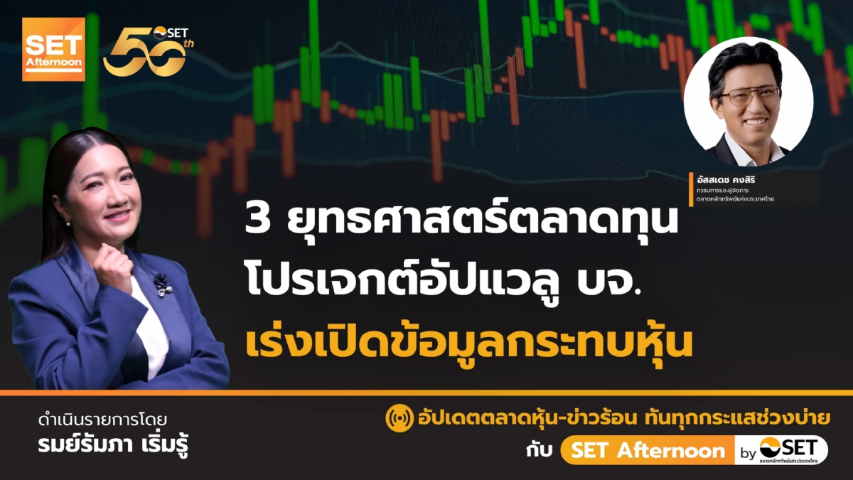 3 ยุทธศาสตร์ตลาดทุน โปรเจกต์อัปแวลู บจ. เร่งเปิดข้อมูลกระทบหุ้น | SET Afternoon | 5-12-67