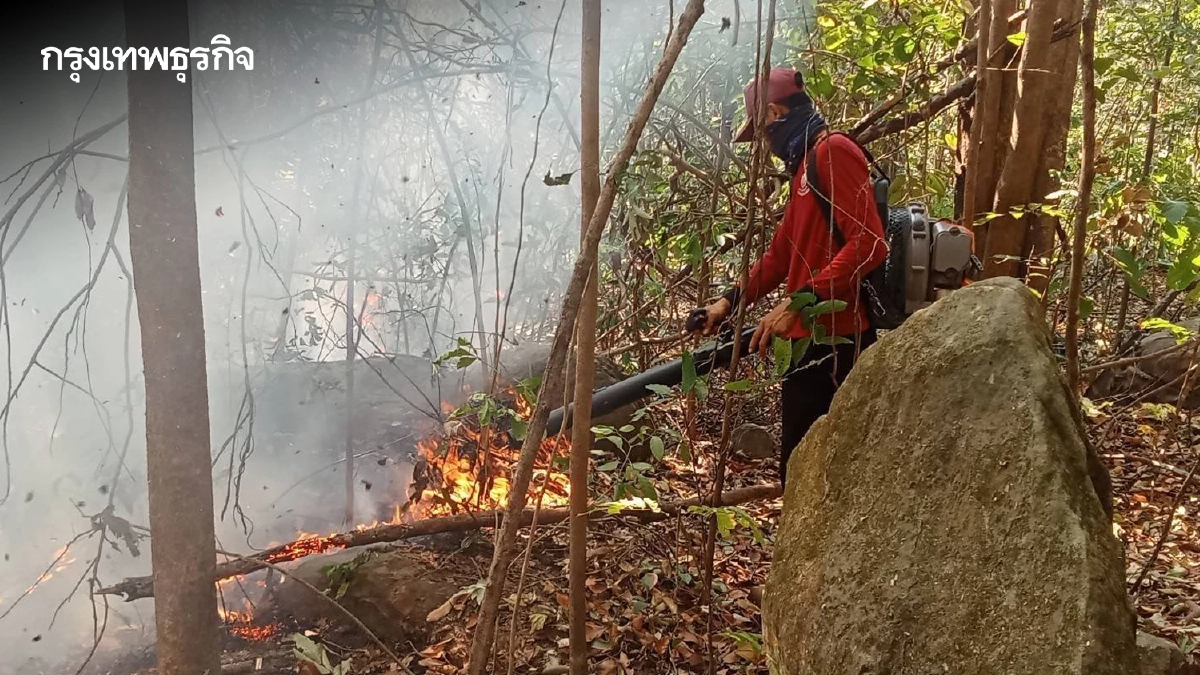 คุมได้แล้ว "ไฟป่าเขาใหญ่" สนธิกำลัง - ส่ง ฮ. ช่วยสกัดไฟ พบเสียหายประมาณ 60 ไร่