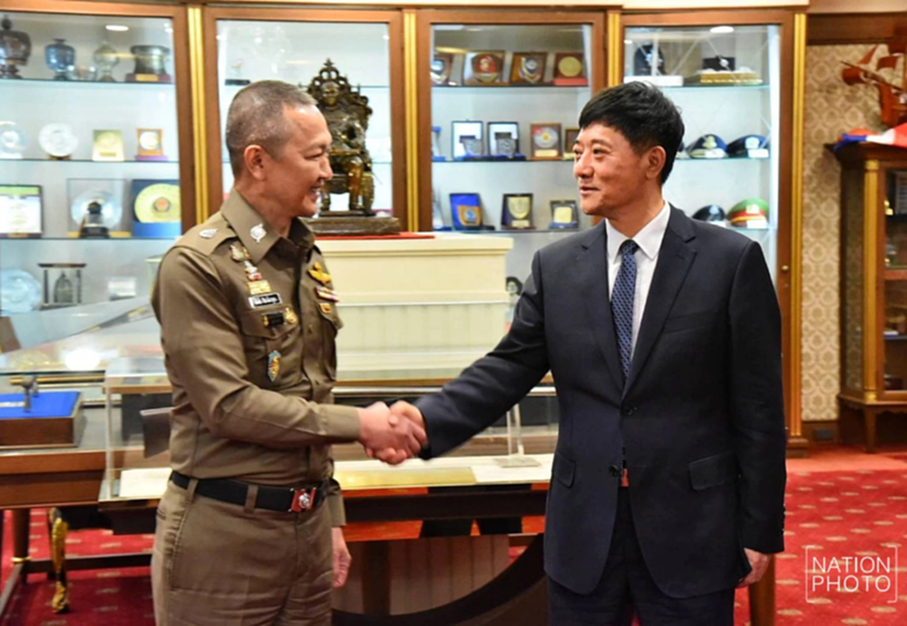 รมต.ความมั่นคงจีน พบจเรตำรวจ ถกแก้ปัญหาแก๊งคอลเซ็นเตอร์