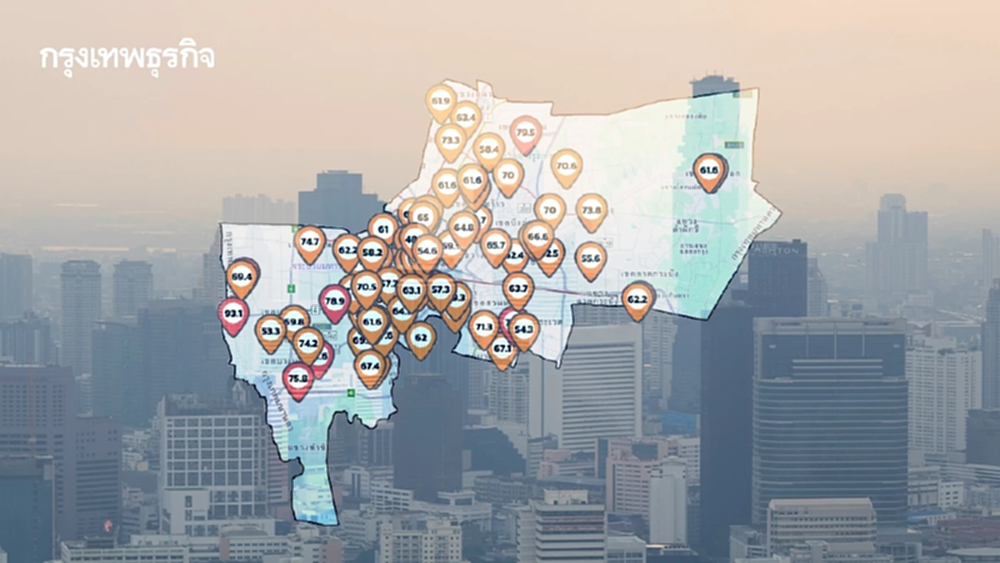 เตือน คนกรุง ช่วง 22-25 ม.ค. 68 ฝุ่น PM2.5 มีแนวโน้มสูงขึ้นอยู่ในระดับสีแดง