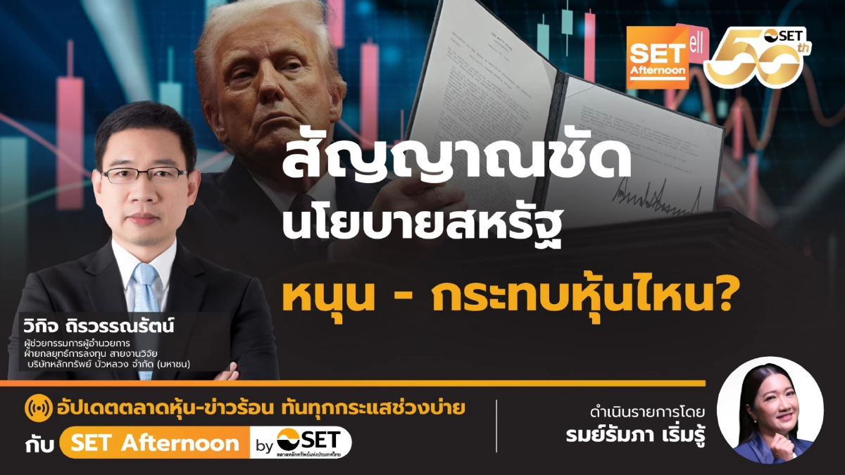 สัญญาณชัด นโยบายสหรัฐ หนุน - กระทบหุ้นไหน? | SET Afternoon | 21-1-68