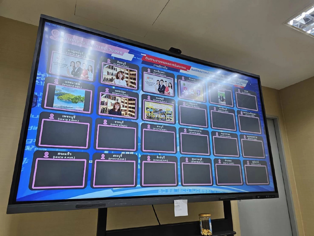 กกต.จัดจอ Interactive เตรียมรายงานผลเลือกตั้ง อบจ.เรียลไทม์ครั้งแรก