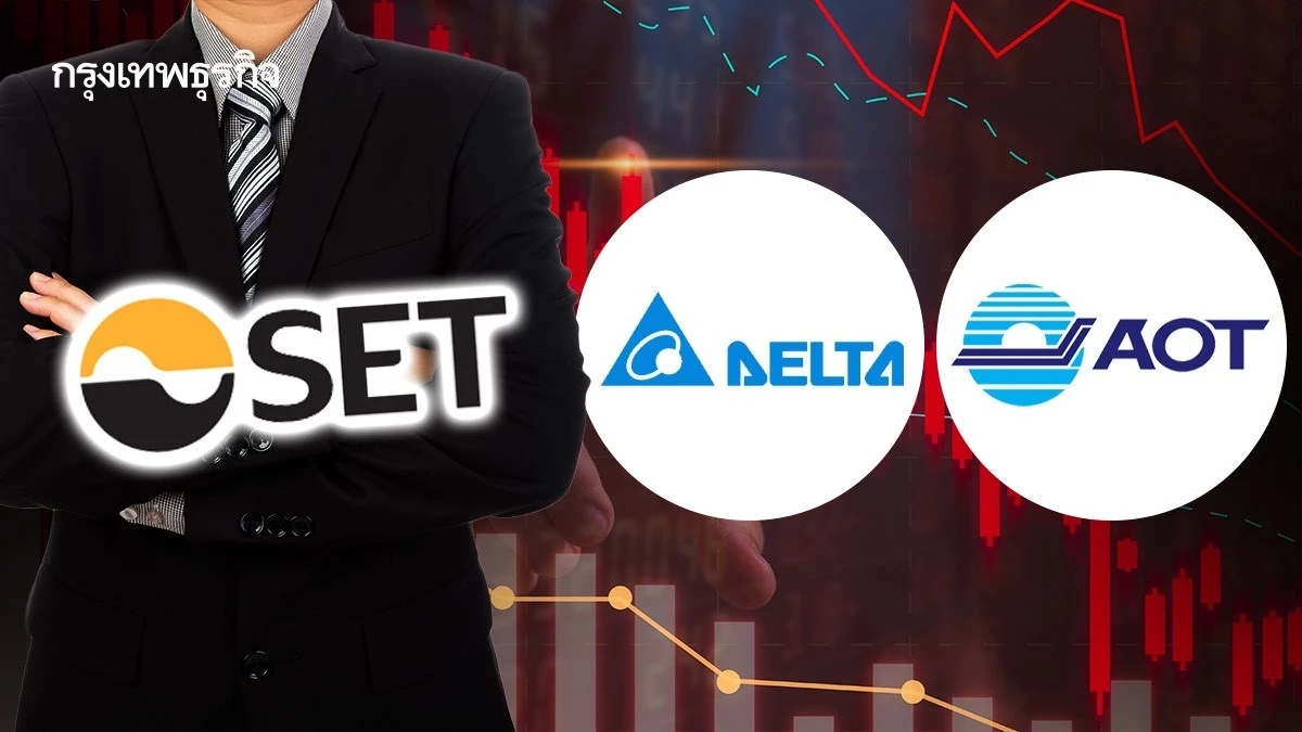 ตลท.แจงหุ้นร่วงแรงทะลุ 30 จุด หุ้นบิ๊กแคป DELTA - AOT ราคาดิ่ง