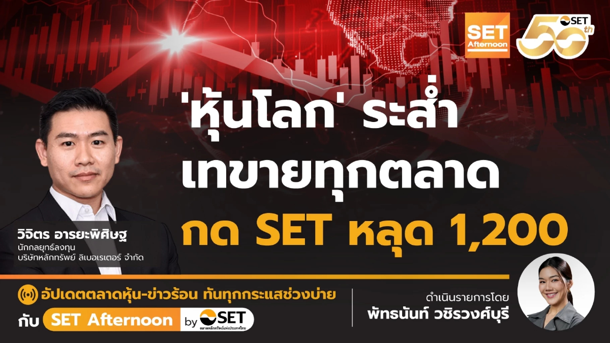 'หุ้นโลก' ระส่ำ เทขายทุกตลาด กด SET หลุด 1,200 | SET Afternoon | 28-2-68