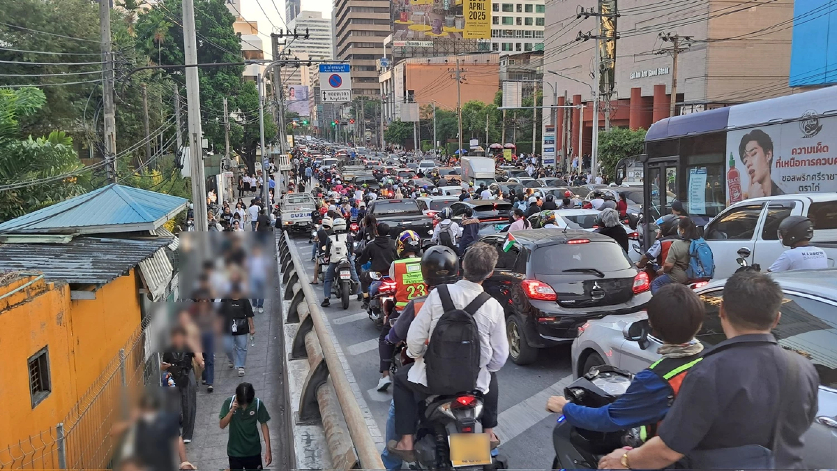 วิกฤตหนัก! จราจรกรุงเทพ รถติดสาหัส หลังเกิดเหตุ แผ่นดินไหว วันนี้