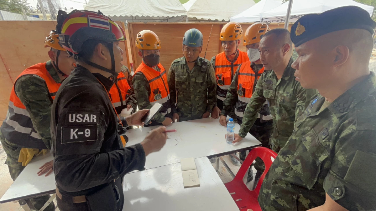 ผบ.ทบ.สั่ง ทหารช่าง-ทหารสัตว์ หนุน ปภ.ค้นหาคนติดในตึกถล่ม