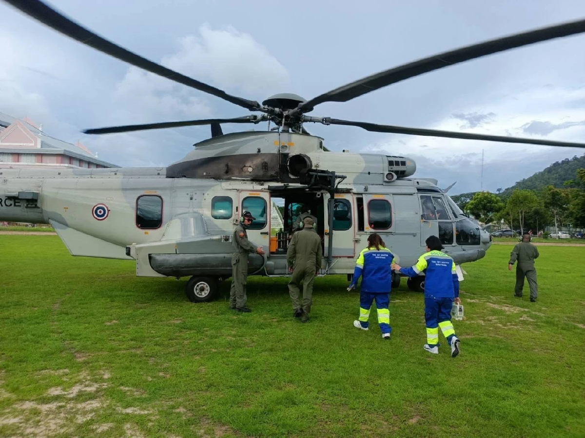 นาทีชีวิต ทอ. ส่ง เฮลิคอปเตอร์ ช่วยผู้ป่วยฉุกเฉินส่งถึงมือหมอ