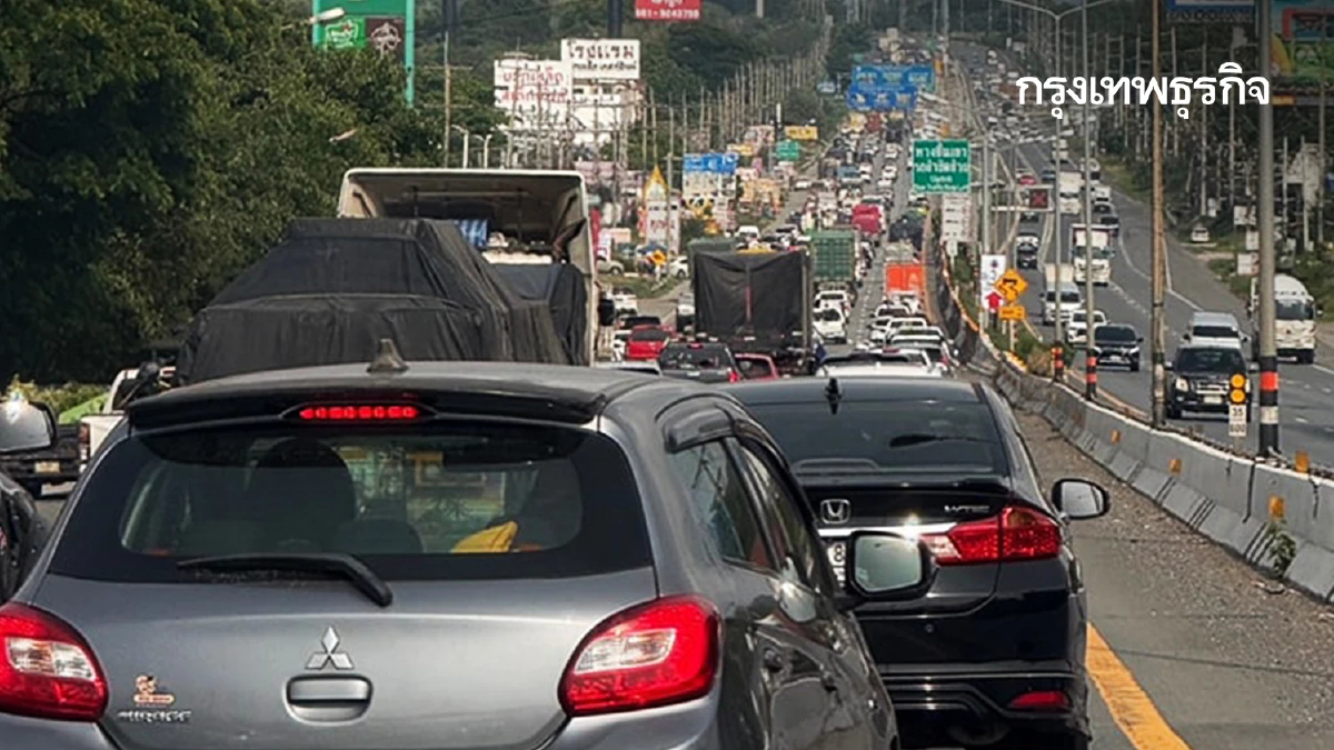 ยังไม่ถึงสงกรานต์ รถติดแล้ว ถนนมิตรภาพ ช่วงขึ้นเนินกลางดง รถเยอะ