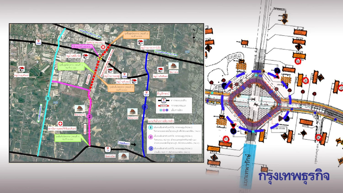 มีเรื่องแล้วกระทบทั่ว ปิดถนน ไม่มีกำหนด สร้างสะพานแยกเทพารักษ์