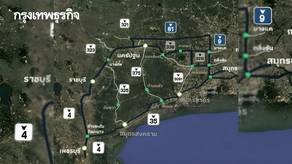 ทางหลวง แนะทางเลี่ยงรถติด ภาคใต้ ขาเข้ากทม. ไม่ต้องผ่านพระราม 2