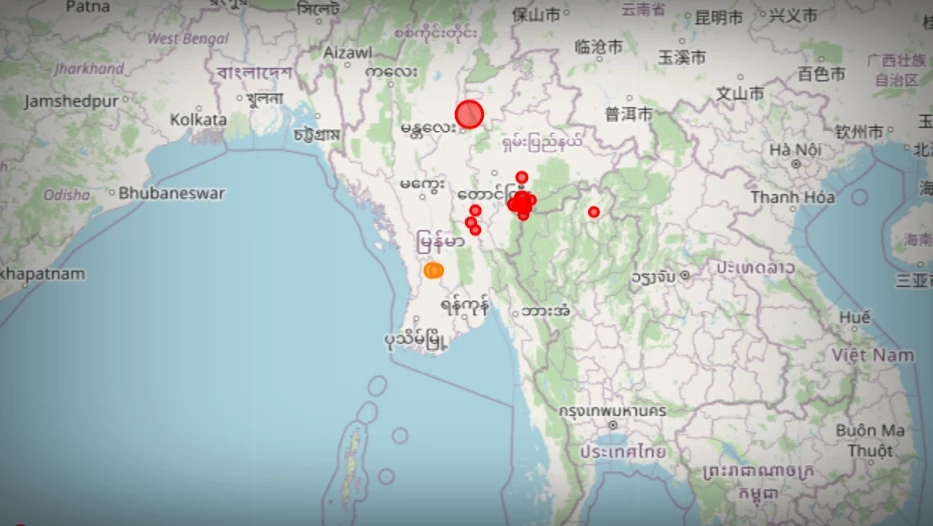 'แผ่นดินไหว' ต่อเนื่อง วันนี้เมียนมาแรง 4.8 เช็กไทยล่าสุด