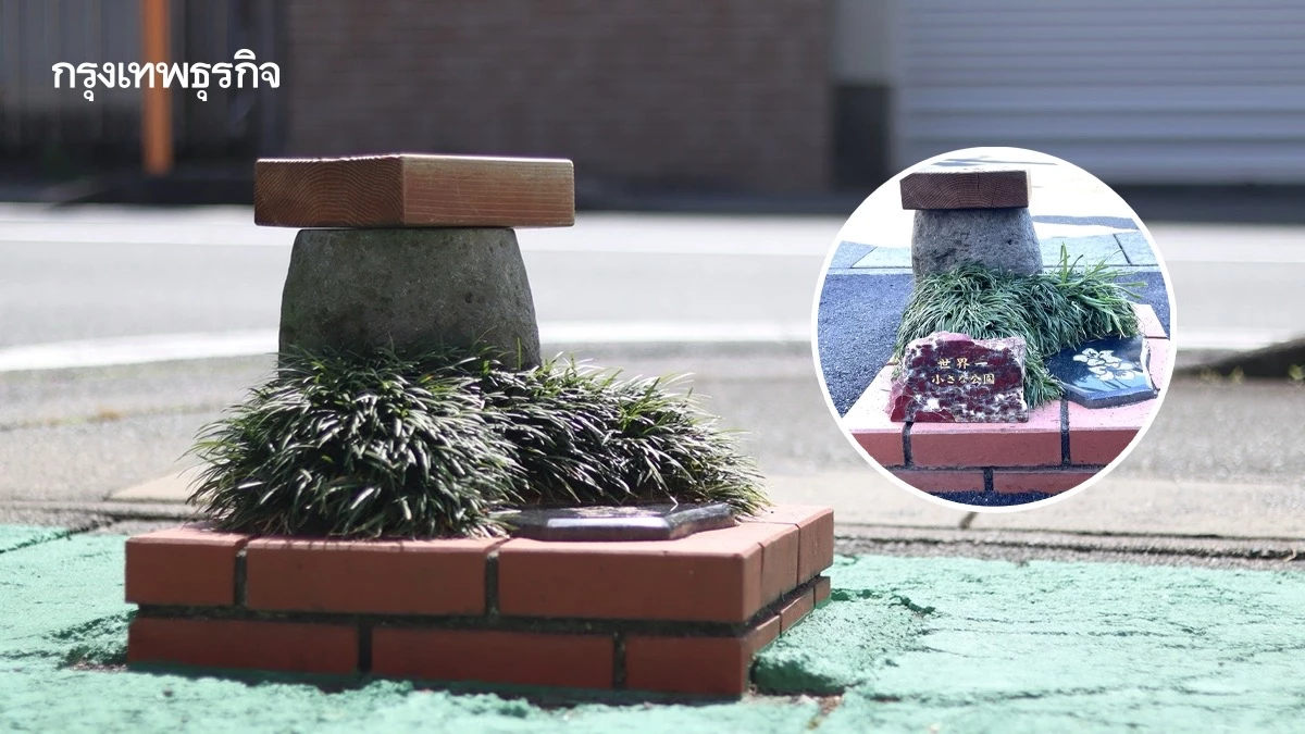 ‘สวนสาธารณะที่เล็กที่สุดในโลก’ ในญี่ปุ่น ขนาดเท่ากระดาษ A3 2 แผ่น