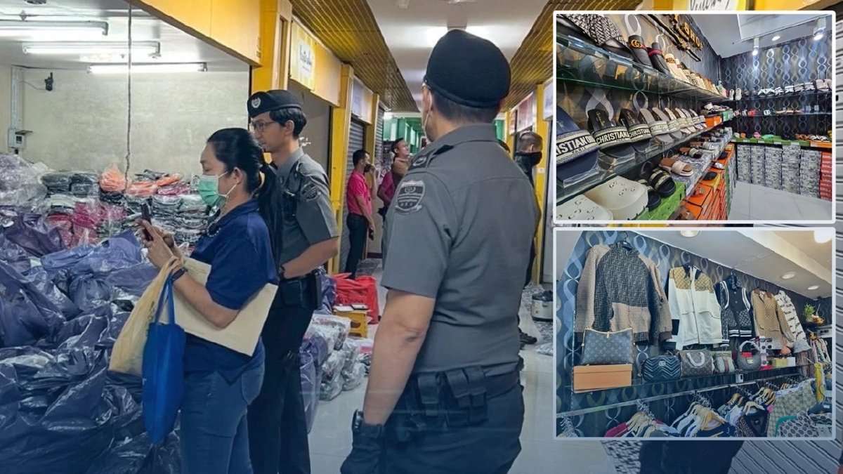 บุกห้างดัง ยึดสินค้าละเมิดลิขสิทธิ์ เสื้อผ้า กระเป๋า รองเท้า 20,000 ชิ้น