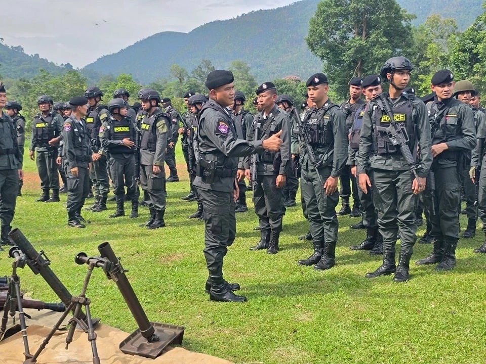 ผกก.ตชด.11 ลงพื้นที่ตรวจเยี่ยมจุดตรวจชายแดนไทย-กัมพูชา