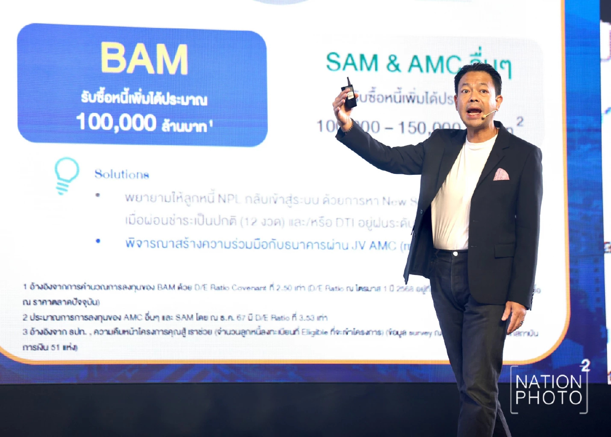 BAM เตือนหนี้เสียลูกใหญ่ทะลักปลายปี 68 ชี้ AMC รับมือไม่ไหว เร่งพลิกโมเดลสู้
