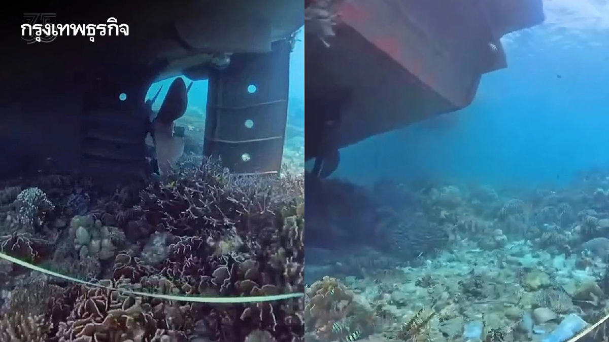 เร่งกู้เรือเมียนมาเกยตื้น หวั่นน้ำมันรั่ว พบปะการังเสียหายหนัก