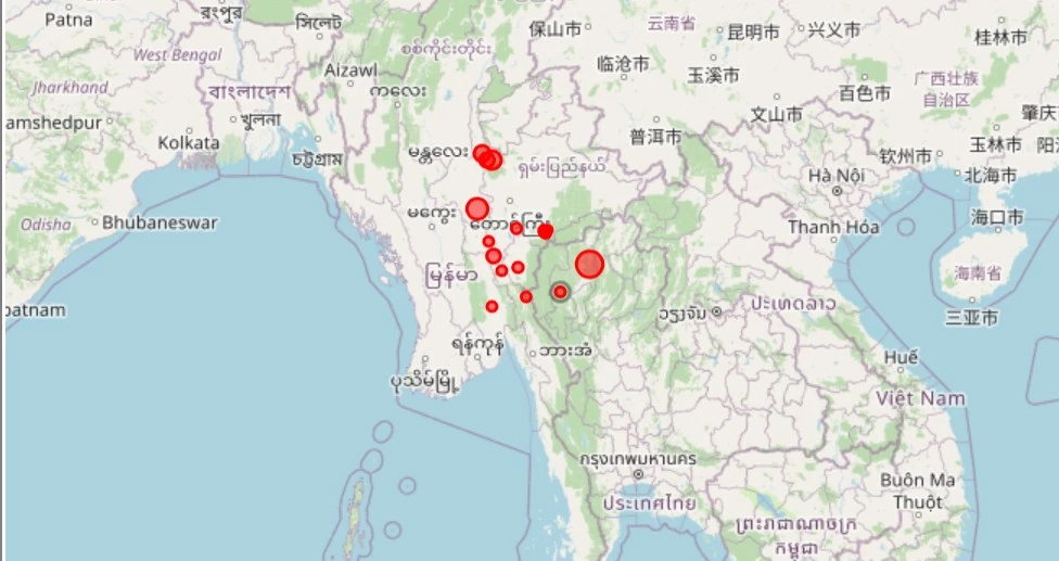 'แผ่นดินไหว' วันนี้ ล่าสุดไทย 2 จังหวัด เมียนมา 4 จุด เช็กอัปเดต