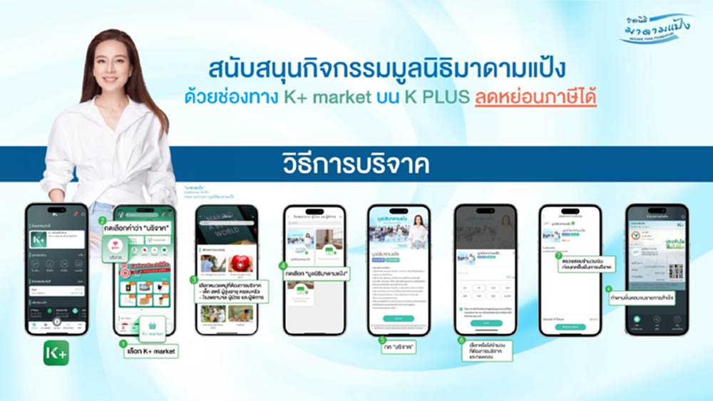 สนับสนุนกิจกรรมมูลนิธิมาดามแป้ง ผ่าน K+ market ลดหย่อนภาษีได้