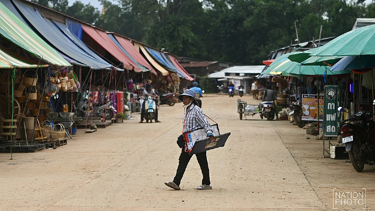 เผยภาพ 'ตลาดช่องจอม' เงียบเหงา หลังปรับเวลาเปิดด่าน 3 วัน/สัปดาห์