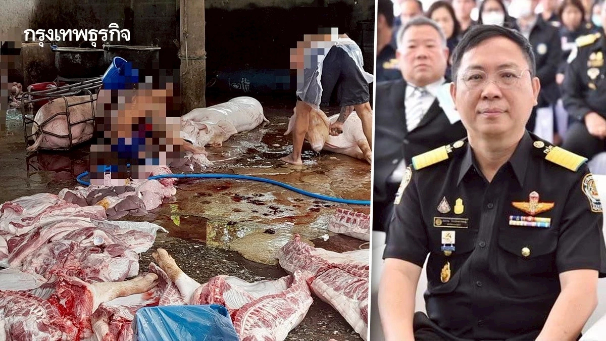 จับโรงเชือดหมูเถื่อนกลางเมืองนครสวรรค์ ยึดซากสุกรกว่า 700 กก.