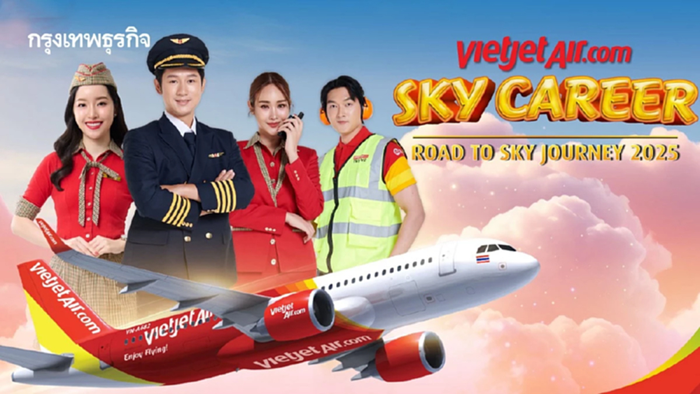 สมัครด่วน!'Vietjet Thailand Sky Career 2025' กว่า 120 ตำแหน่งงานรออยู่