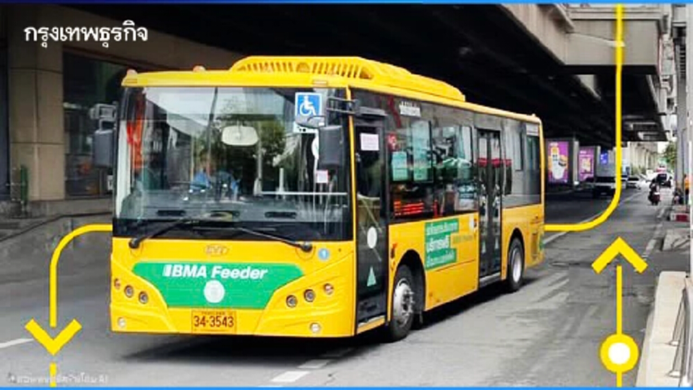 เดินทางฟรี! ดีต่อใจ รถบัสไฟฟ้า ‘BMA Feeder’ กับ 7 เส้นทาง