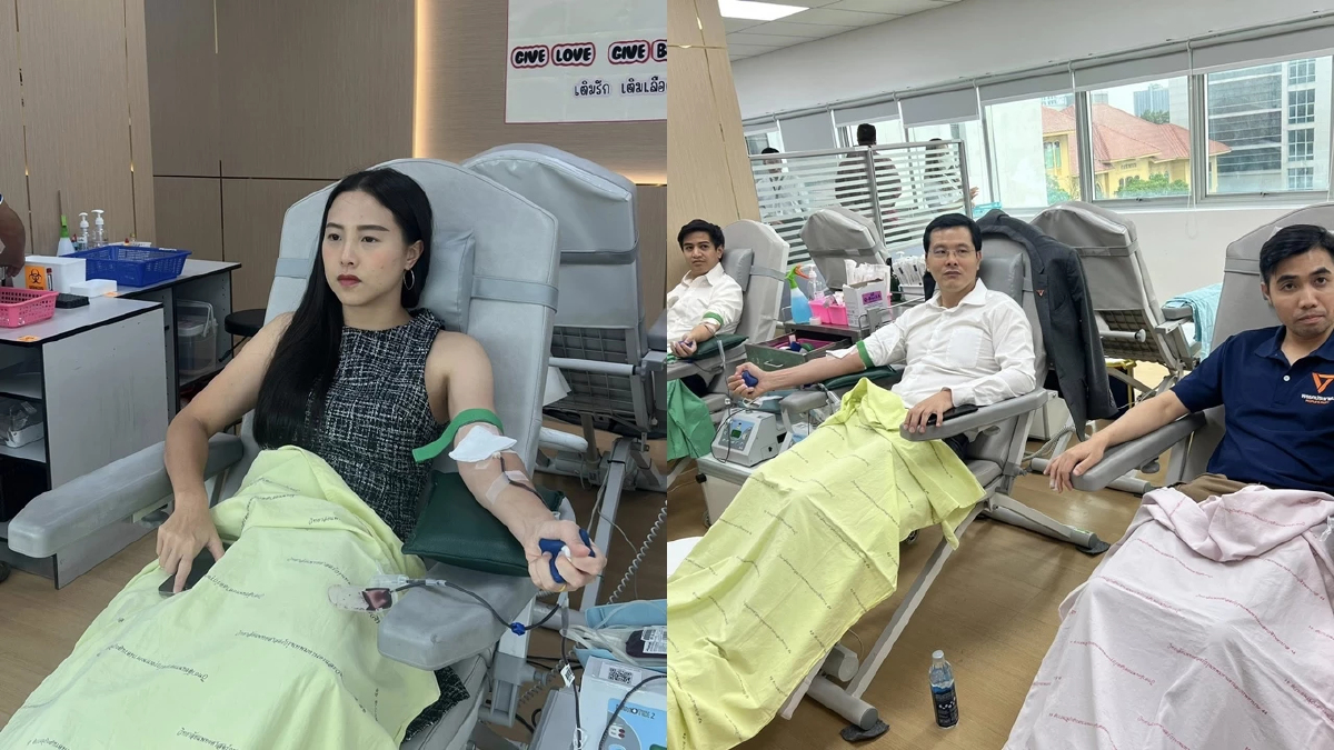 สส.ไอซ์ รักชนก คณะสส.พรรคประชาชน พร้อมใจบริจาคเลือด