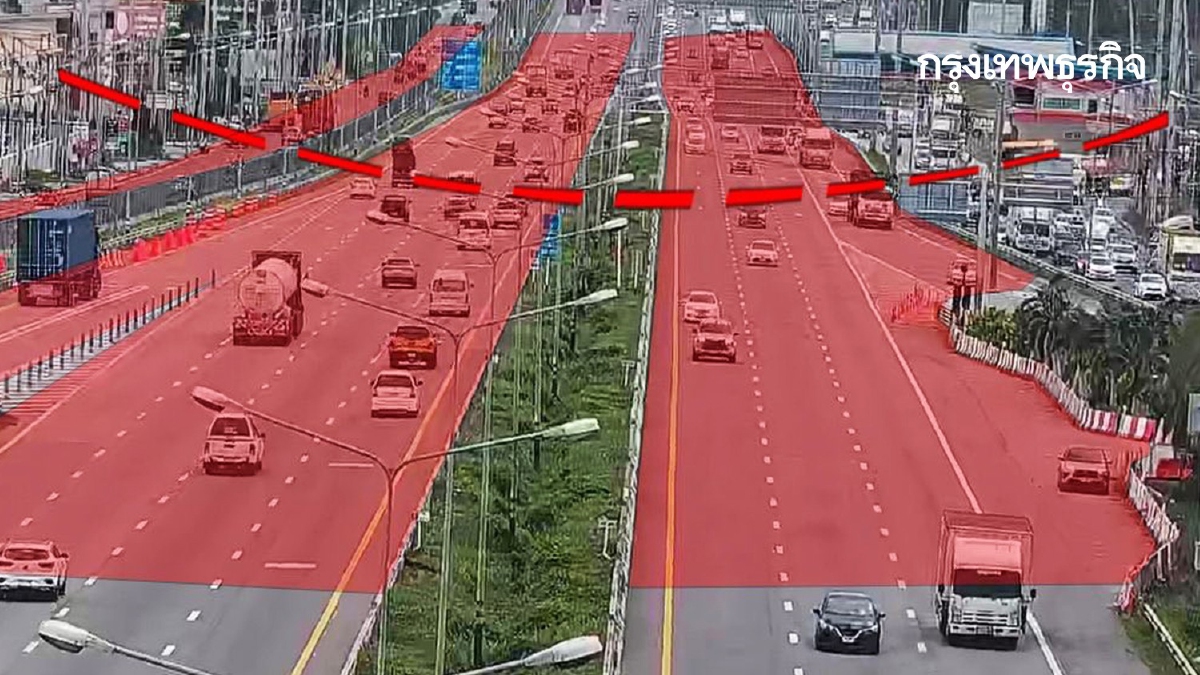 .กระทบคนชลบุรี ปิดถนนทุกช่องทาง ทล.7 กรุงเทพ-มาบตาพุด รื้อสายไฟ.